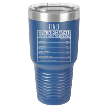Dad Nutrition Facts 30oz Ringneck Tumbler